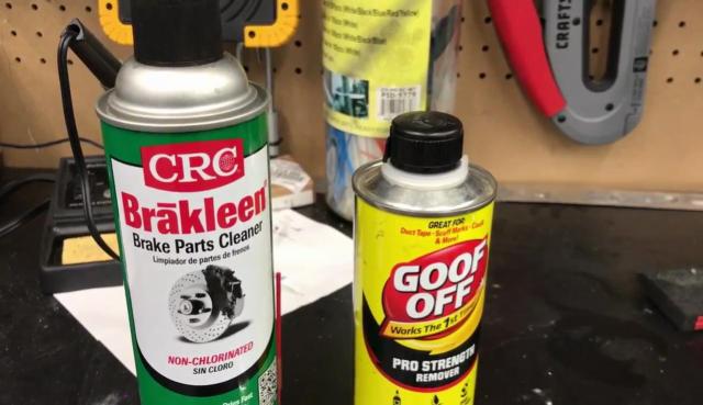 Goof Off vs 3M Adhesive Remover vs Brake Cleaner for removing